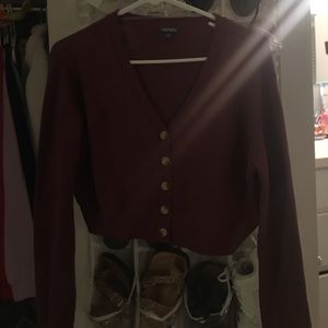 Wild Fable Cropped Button up Sweater